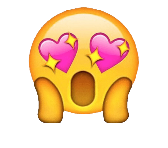 a smiley face with hearts on it