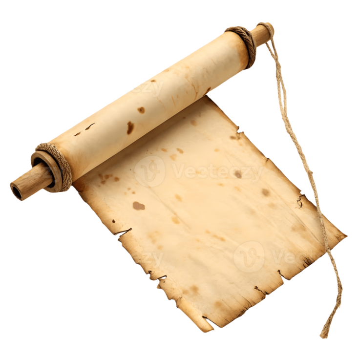 an old scroll on a white background