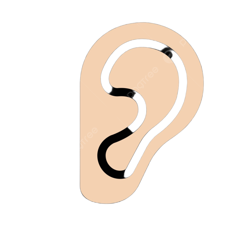 an ear with a sound icon
