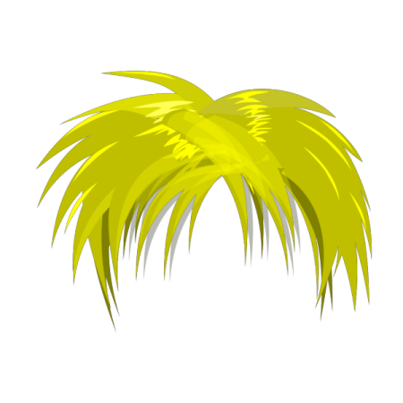 a yellow palm tree icon in cartoon style on a white background