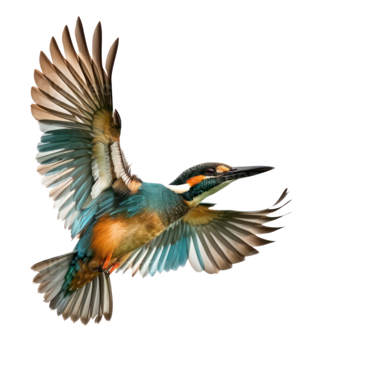 a bird with its wings spread in the air