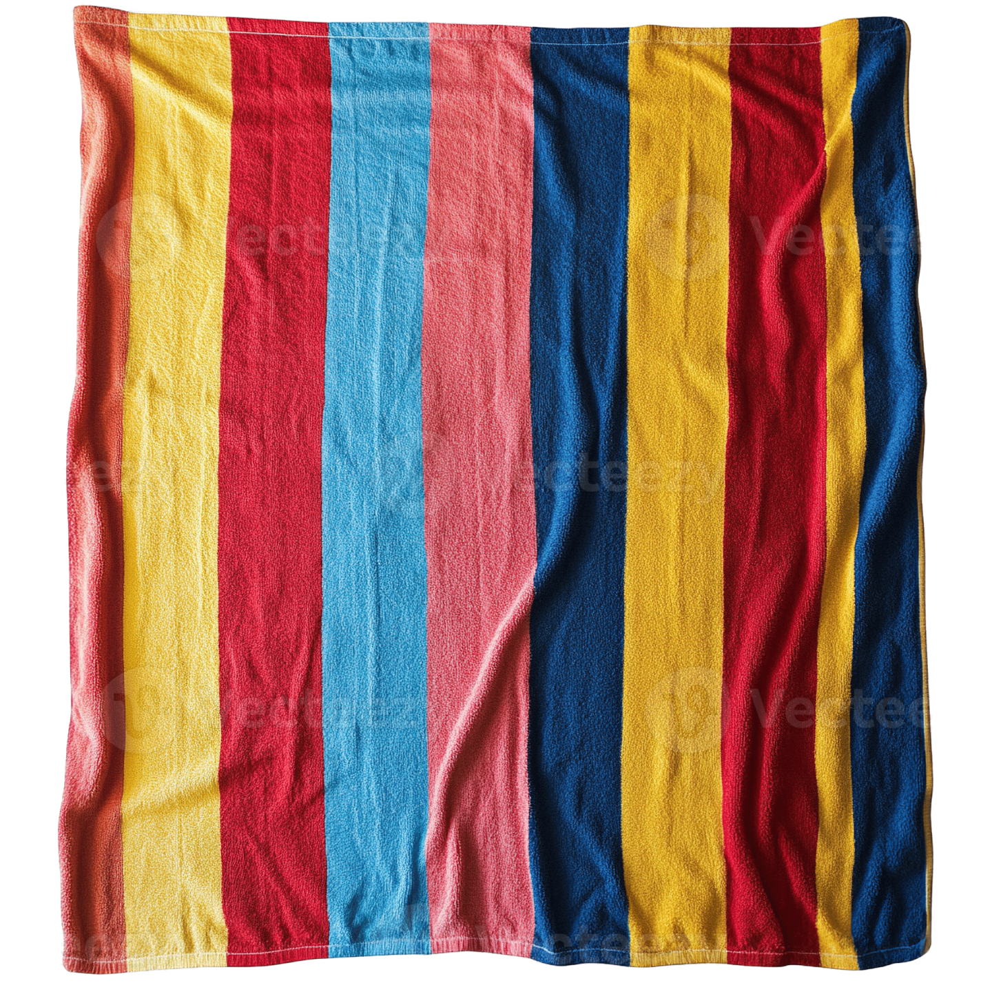 a colorful towel on a white background