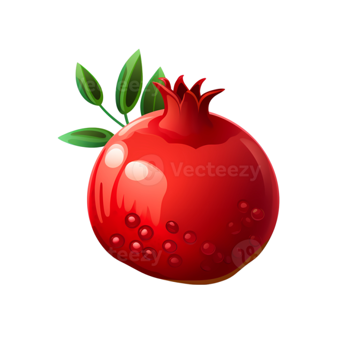 a pome on a white background