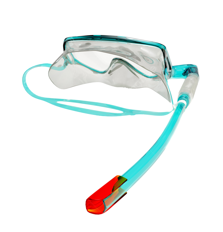 a pair of swimming goggles on a white background