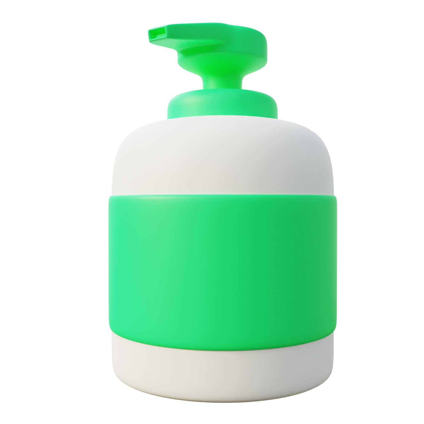 the bottle is green and white