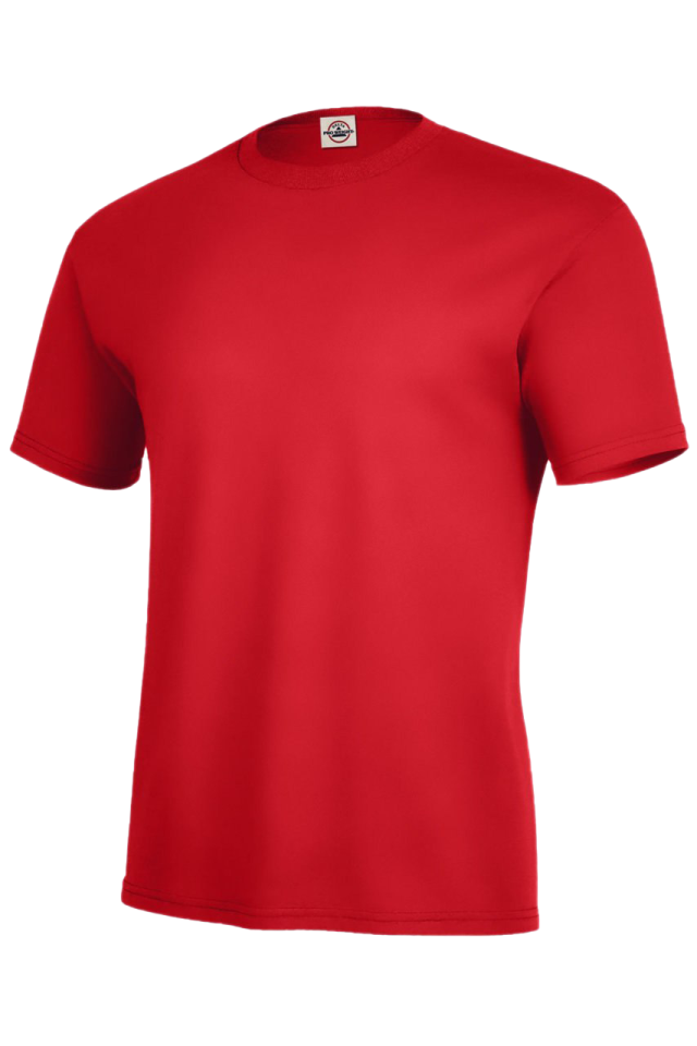 a red t - shirt on a white background