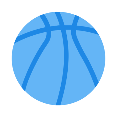 a blue basketball ball on a white background