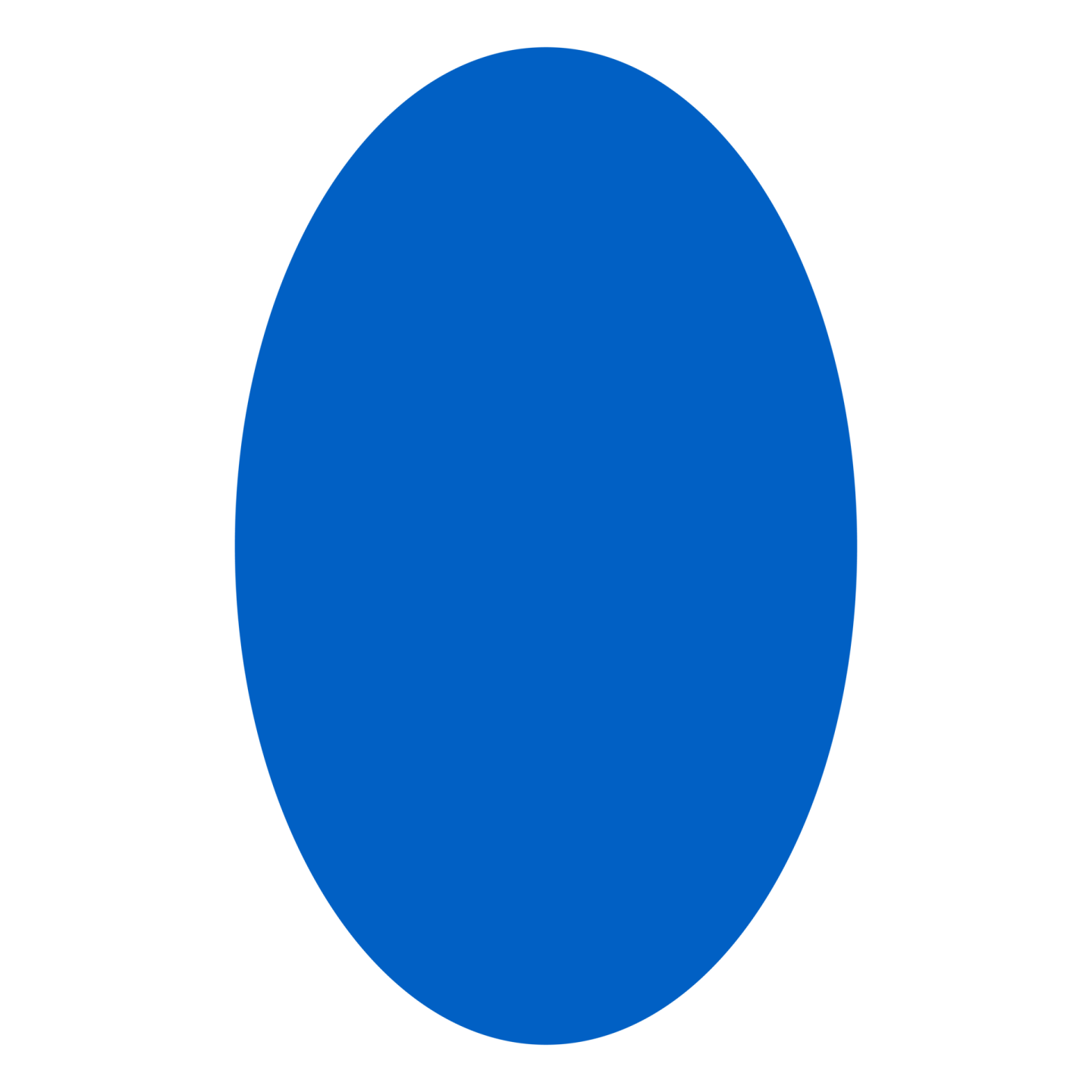 a blue circle on a white background
