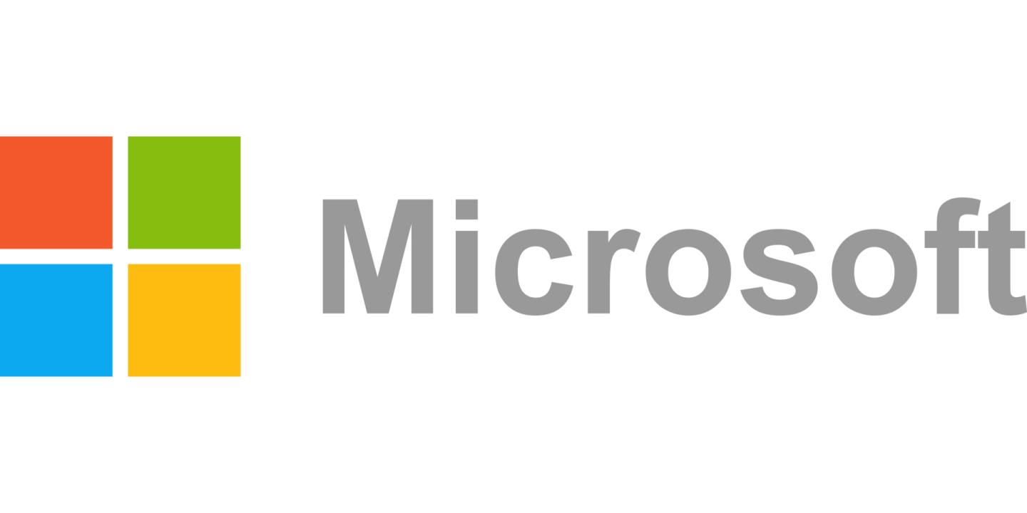 the microsoft logo on a white background