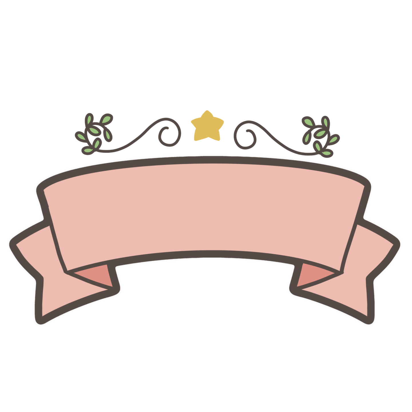 a pink ribbon with a star on it