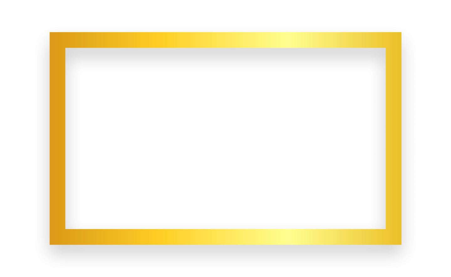 a gold frame on a white background