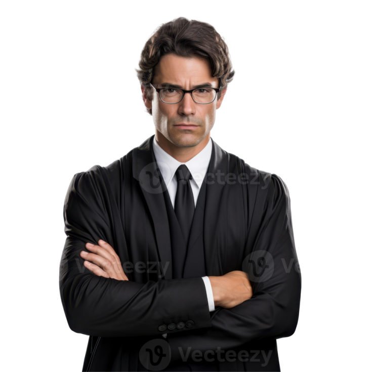 a man in a suit and tie with his arms crossed
