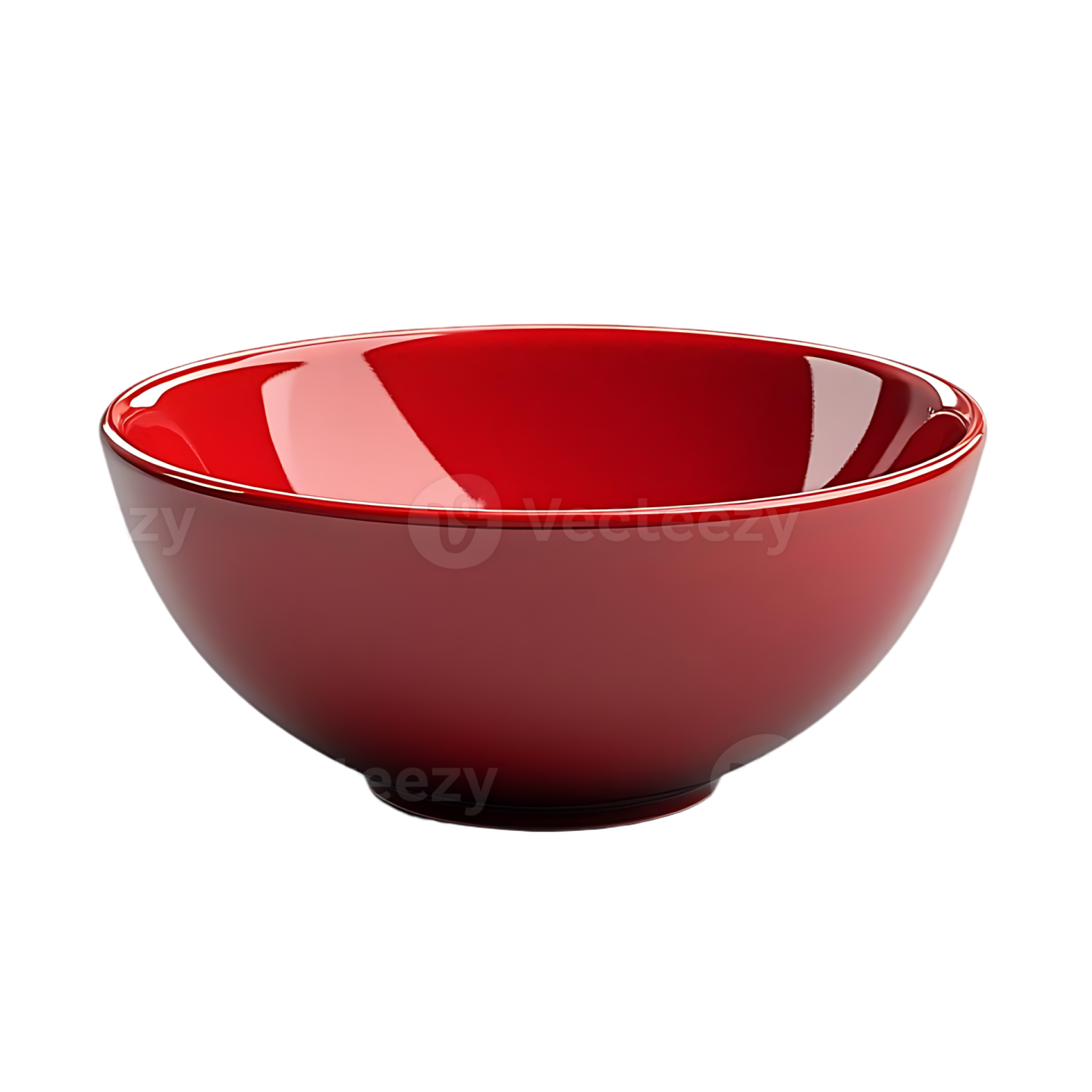 a red bowl on a white background