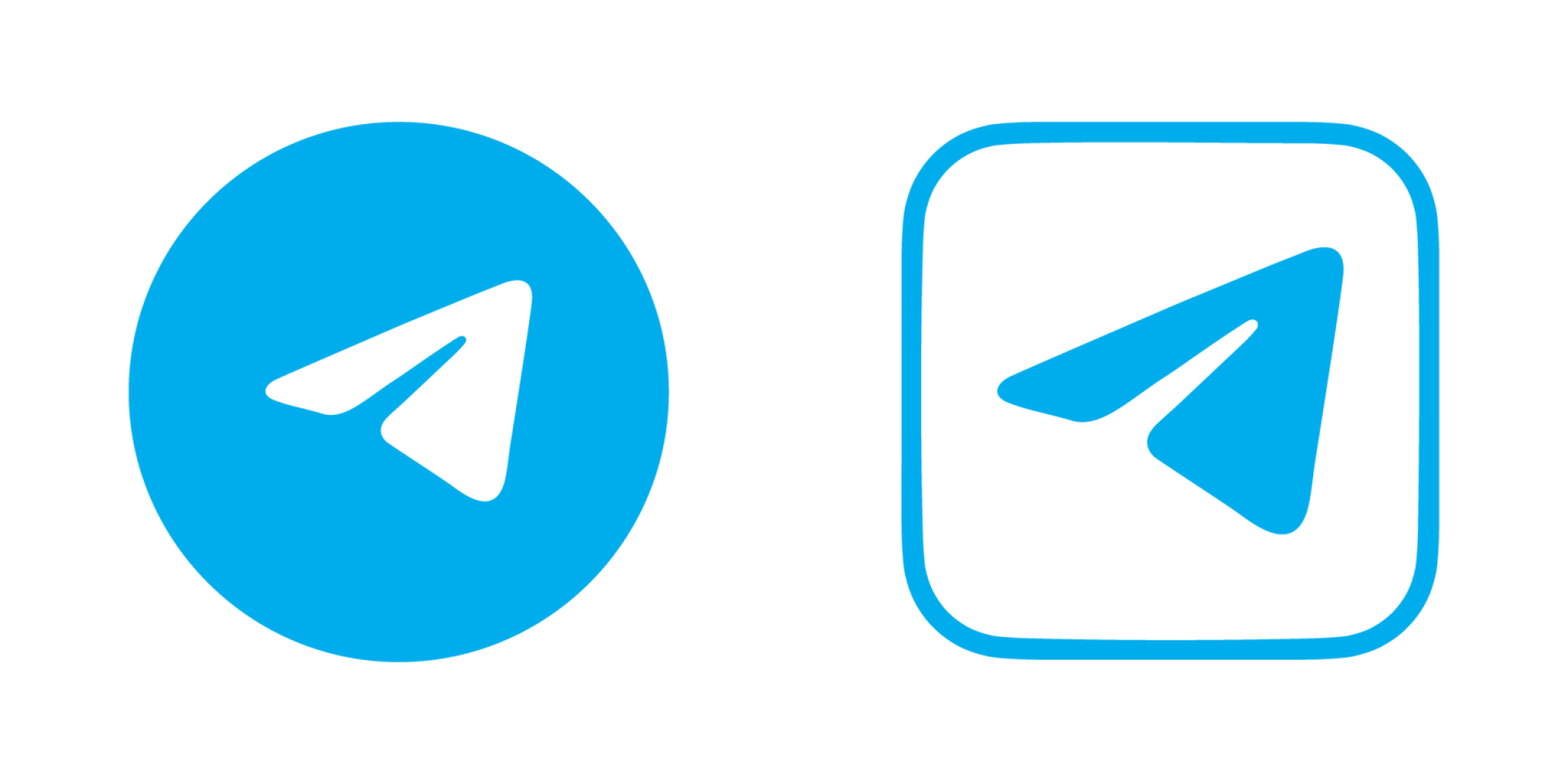 a blue and white icon with an arrow in the middle