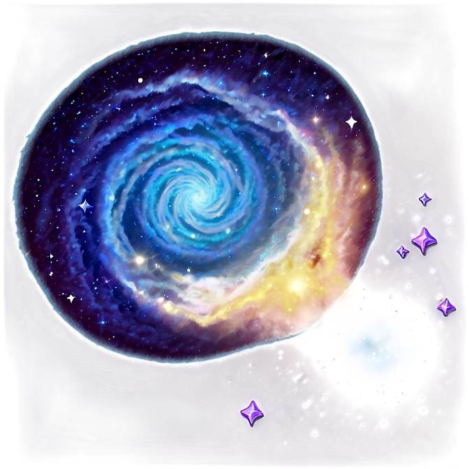 a drawing of a spiral galaxy