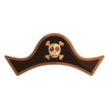 a pirate hat with a skull on it