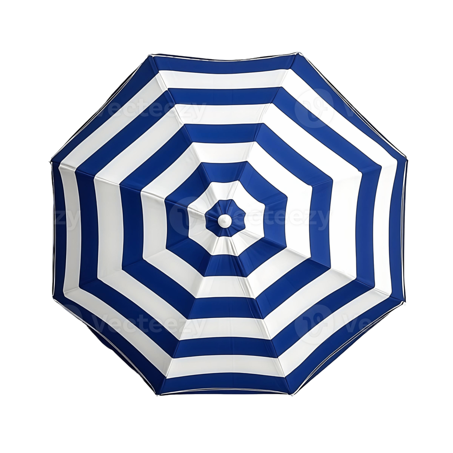 a blue and white umbrella on a white background