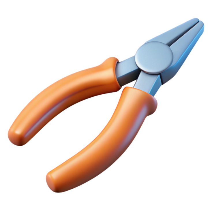 a pair of pliers on a white background