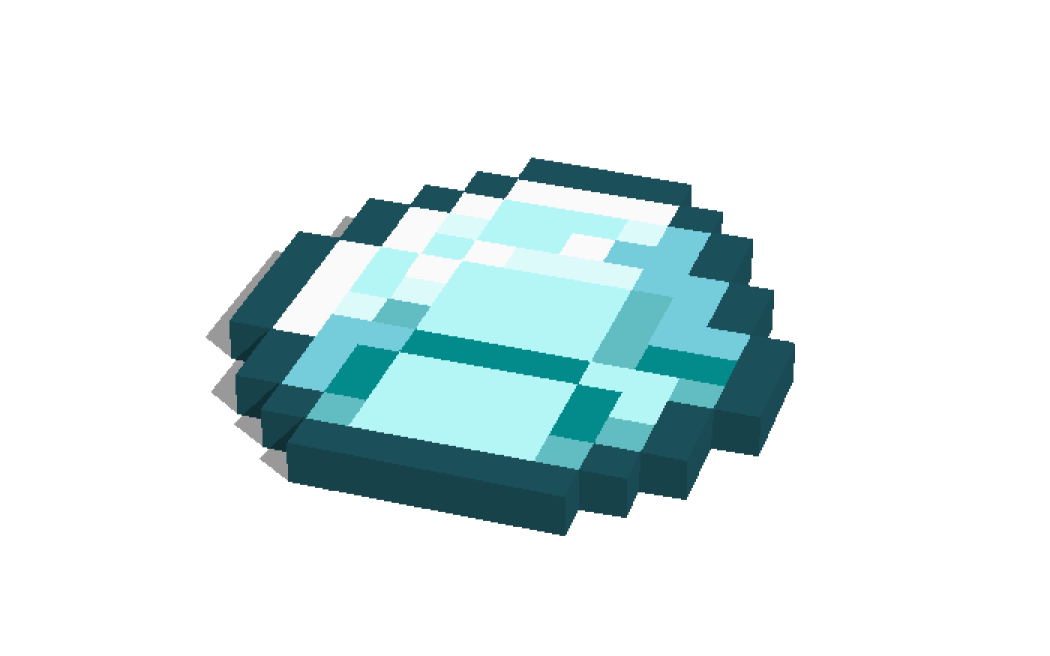 an image of a blue and white cube