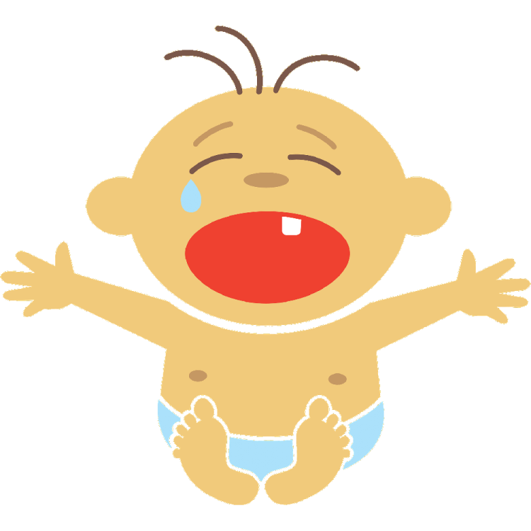 a baby crying out