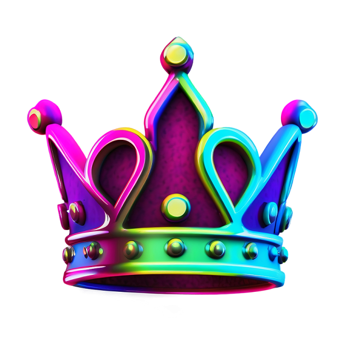 a colorful crown on a white background