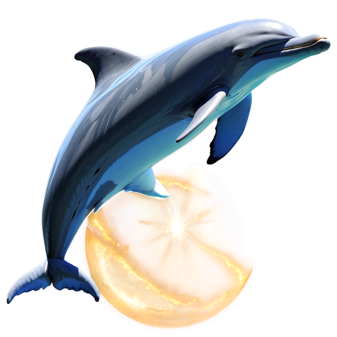 a dolphin jumping out of the water
