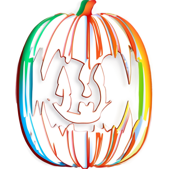 a halloween pumpkin made out of colored strips