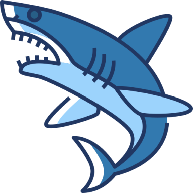 a shark with its mouth open