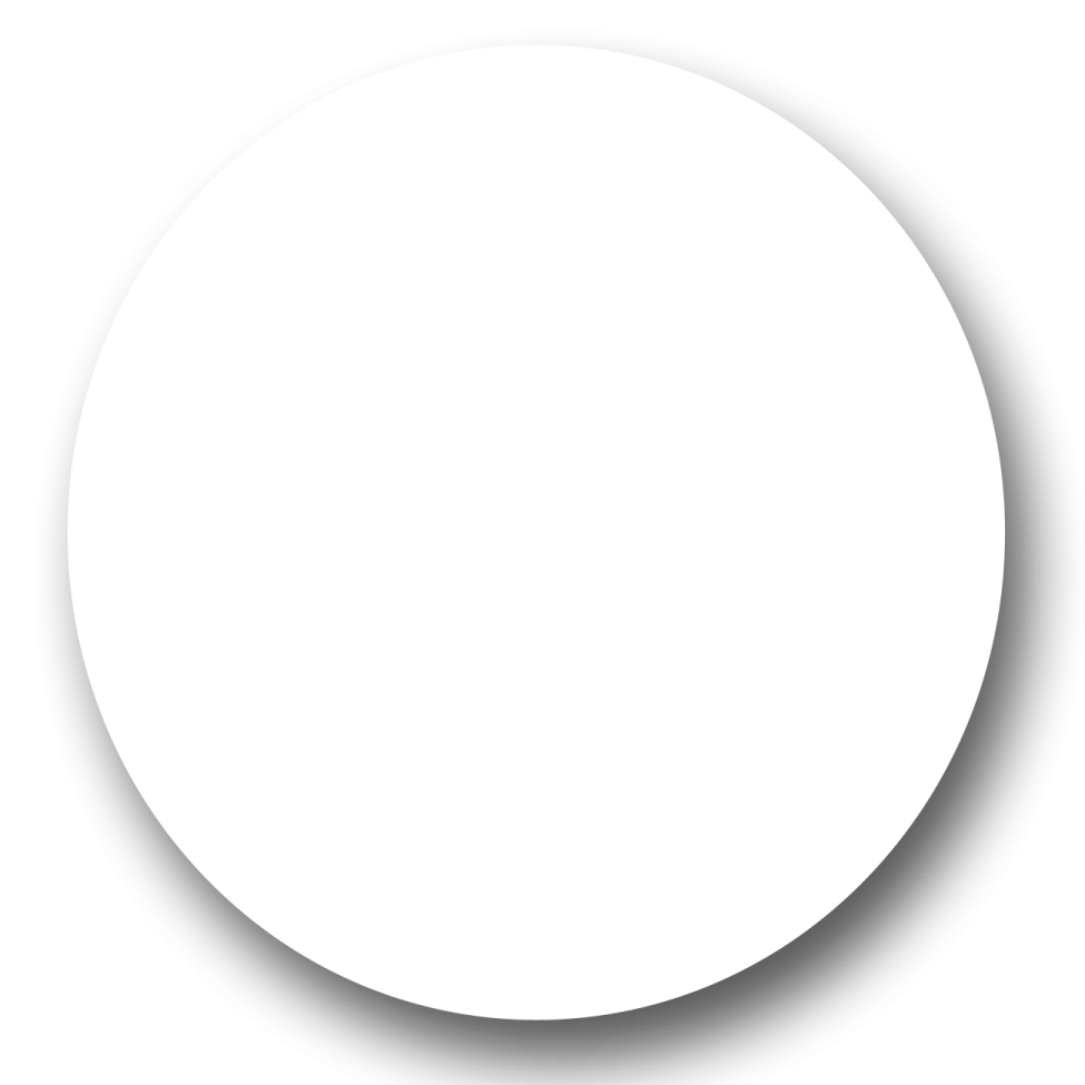 a white circle with a shadow on it