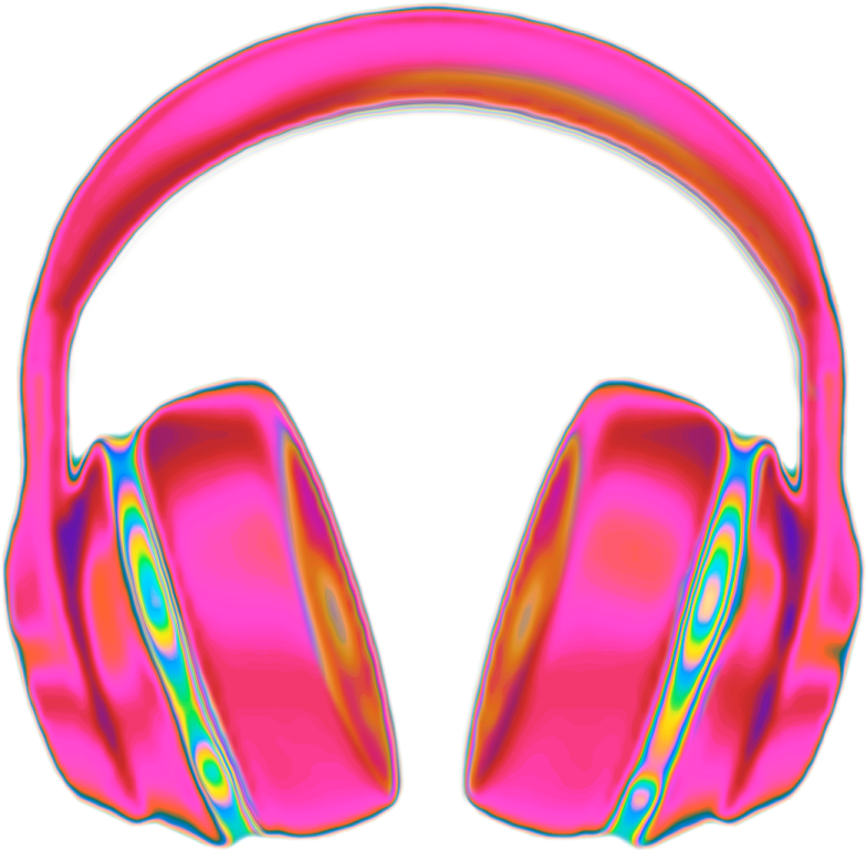 a pair of headphones on a white background