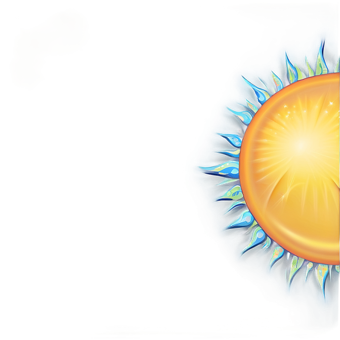 an image of a sun on a white background