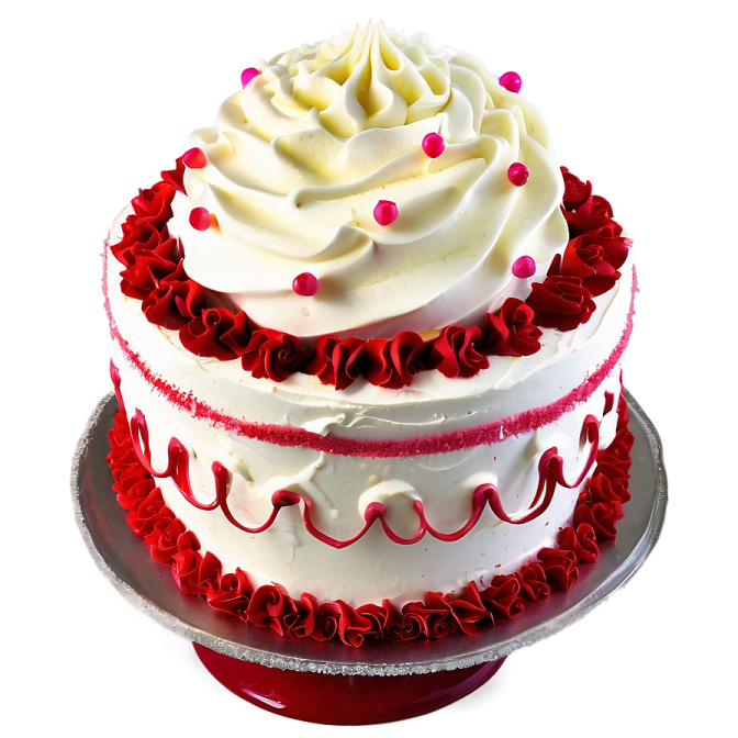 a red and white cake