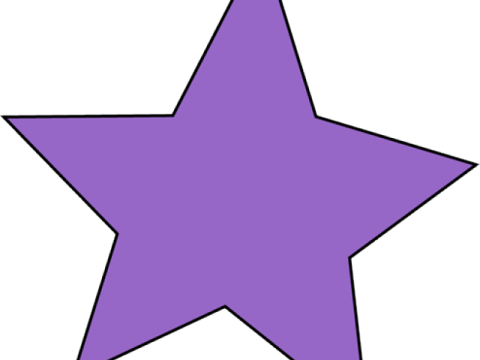 a purple star on a white background