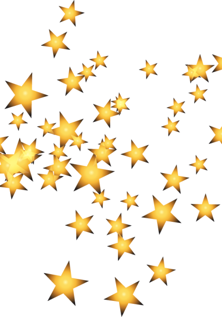 a bunch of gold stars on a white background