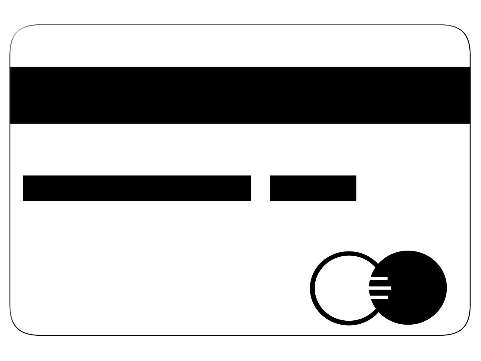 a black and white credit card