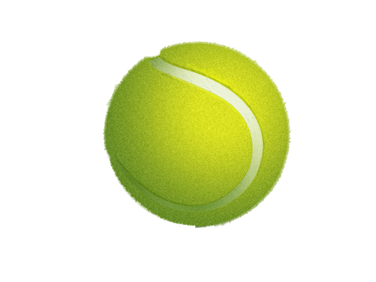 a tennis ball on a white background