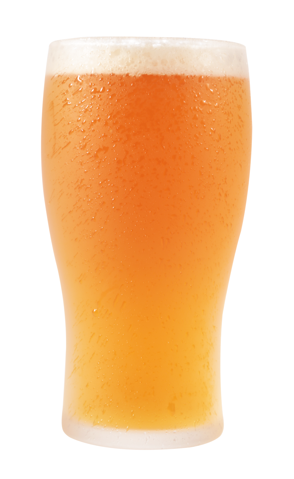 a glass of beer on a white background