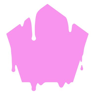 a pink paint stroke on a white background