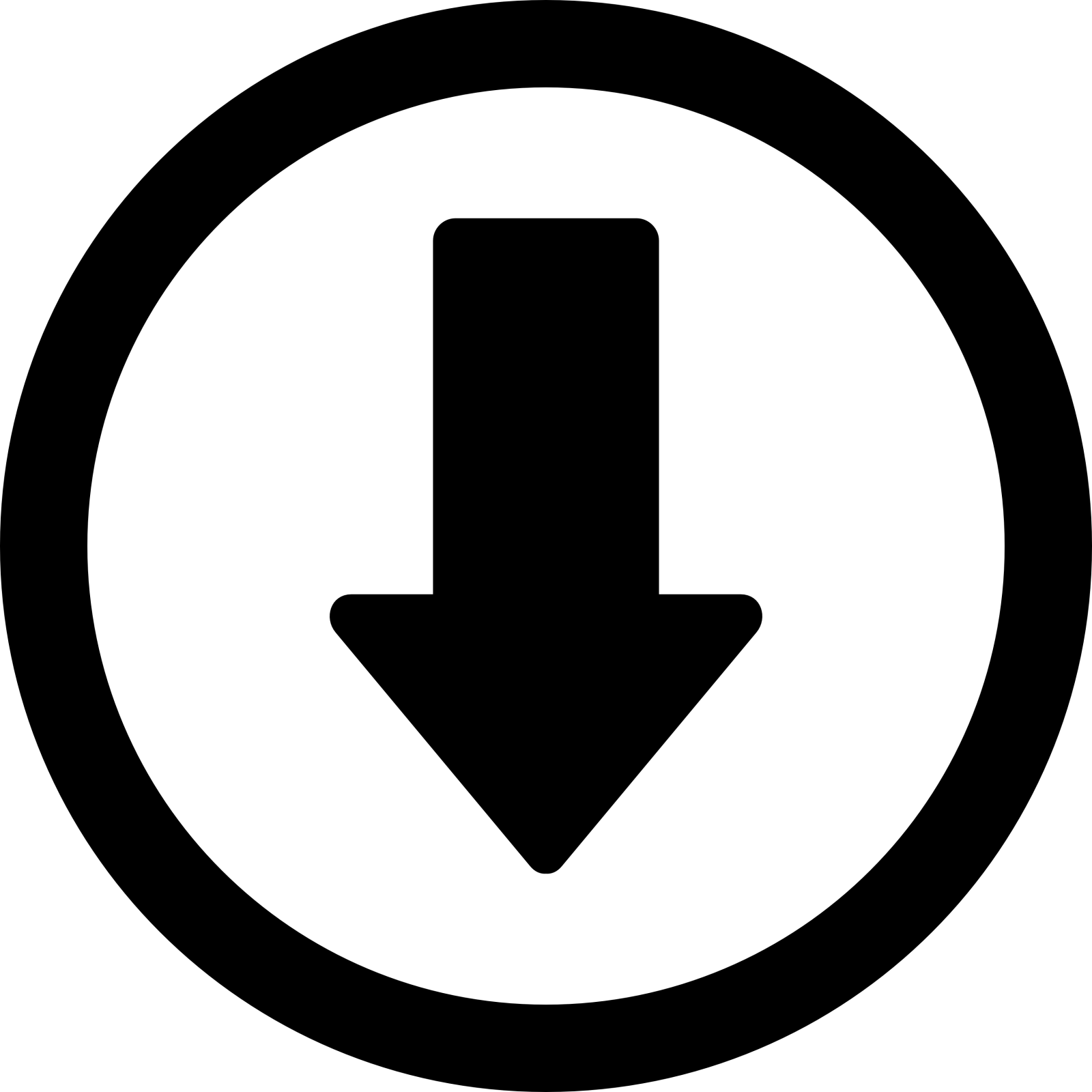 a black and white arrow in a circle