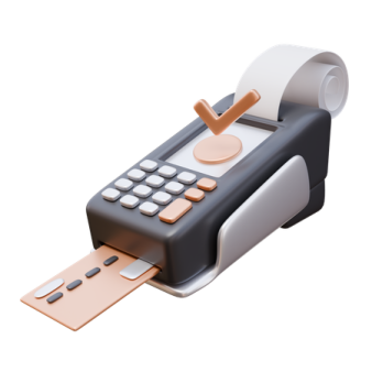 a black and white printer with an orange ribbon