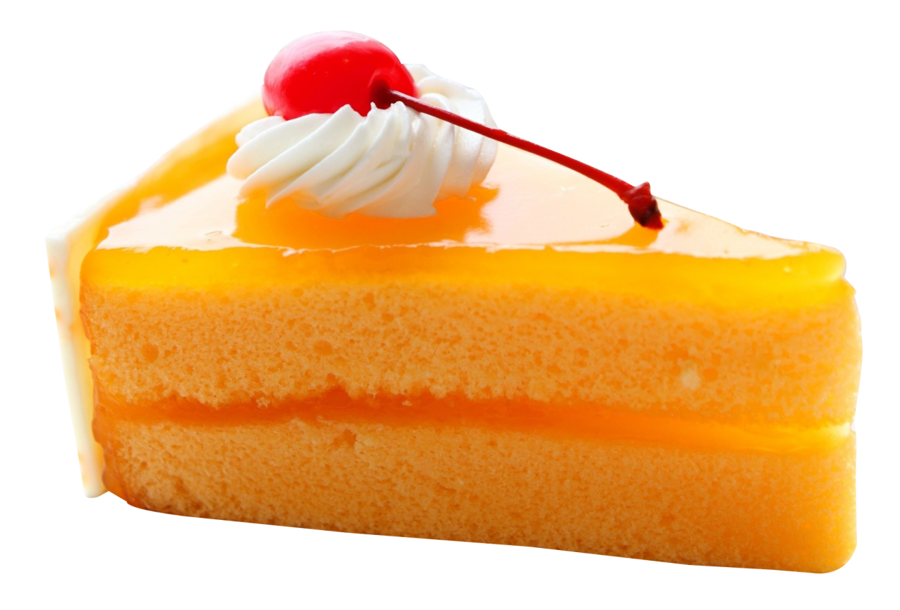 a piece of cake with a cherry on top