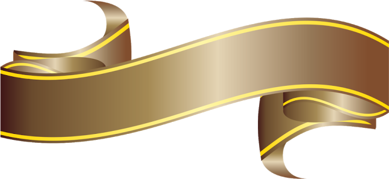 a brown and yellow ribbon