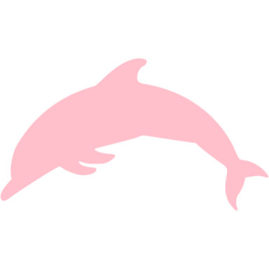 a pink dolphin on a white background