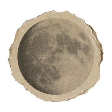 the moon on a white background