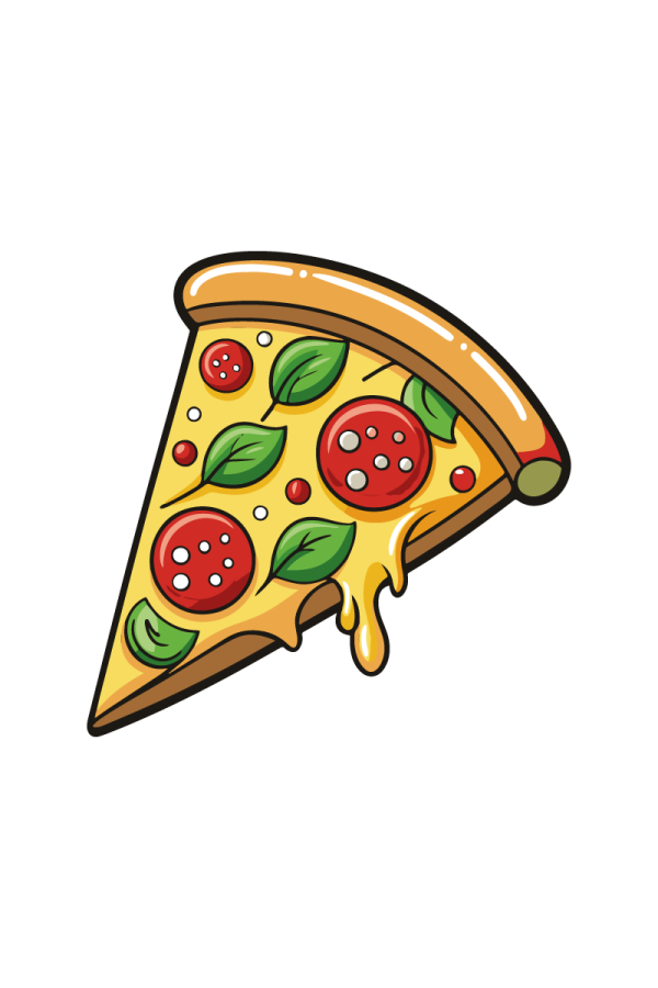 a slice of pizza with cheese and cherrys