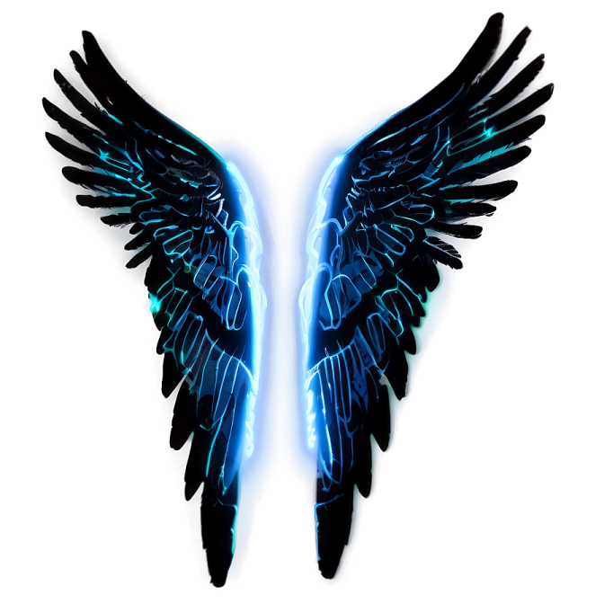 a pair of black wings on a white background
