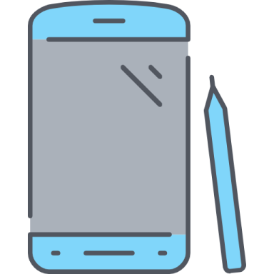 a smartphone with a pen next to it