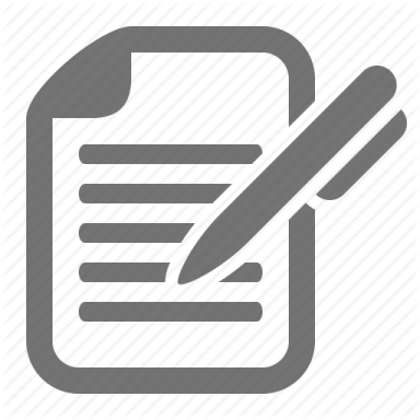 a piece of paper with a pencil icon