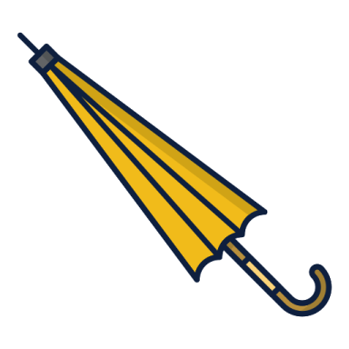 a yellow umbrella
