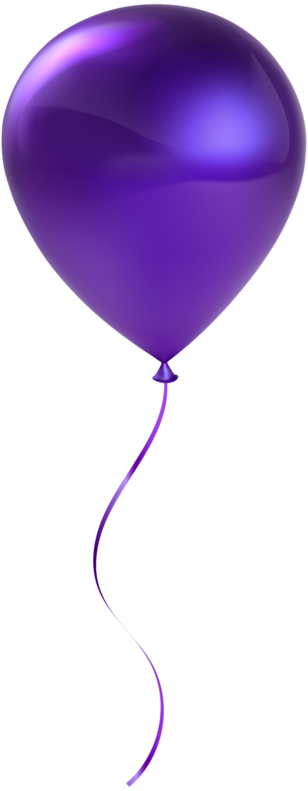 a purple balloon flying in the air